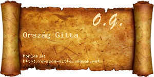 Ország Gitta névjegykártya